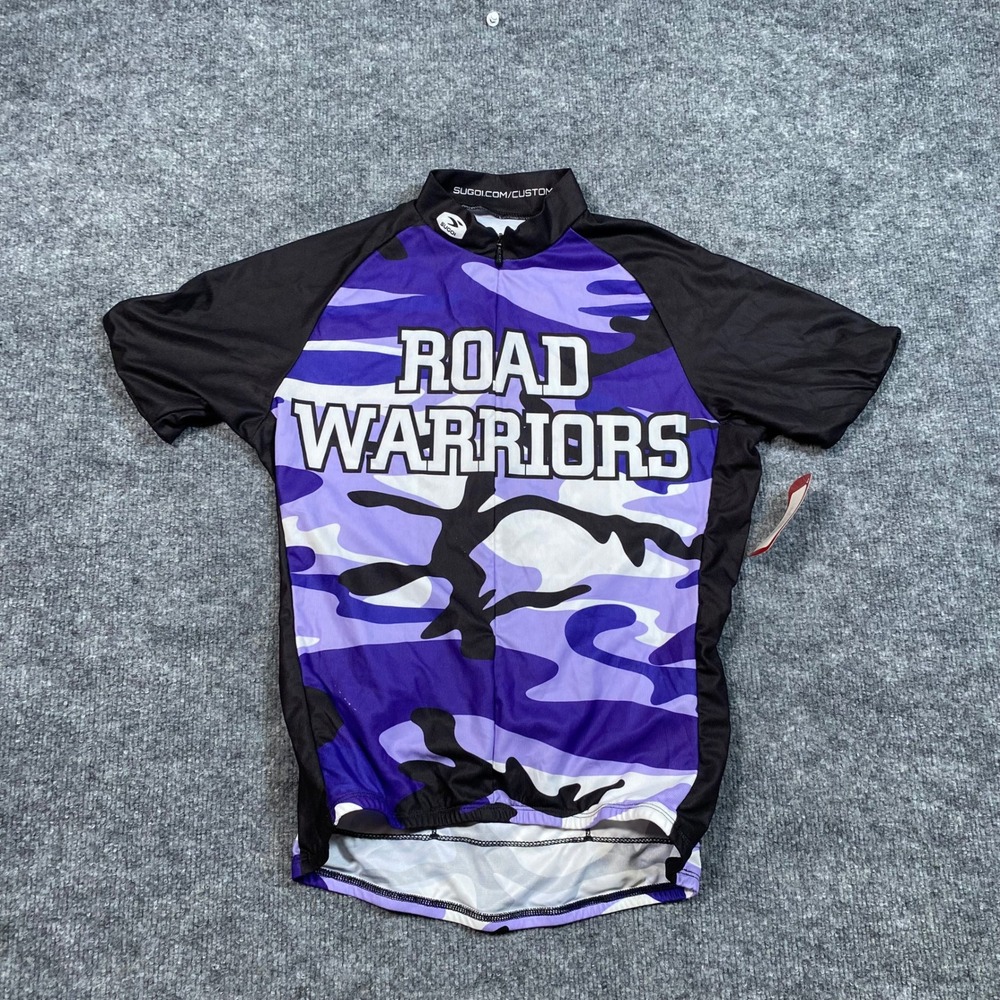 Sugoi Road Warriors POW-MIA Cycling Jersey Purple Camo Women Small MCJ41F